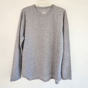 Champion Heather Gray Long Sleeve Men's Tee